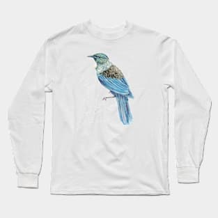 Mr Tui , New Zealand native bird Long Sleeve T-Shirt